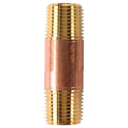Homeplus+ ATC 1/2 in. MPT X 1/2 in. D MPT Yellow Brass Nipple 2-1/2 in. L 6JC126300201040